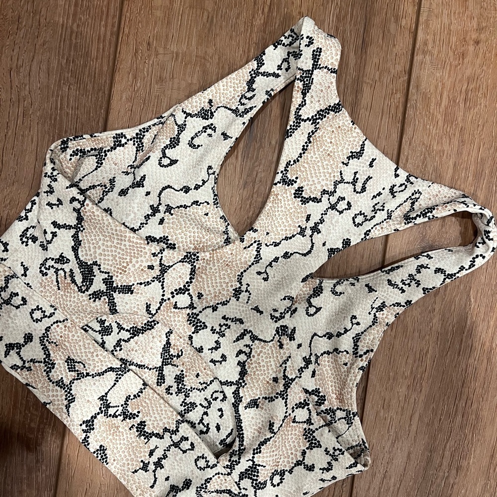 Allfenix White Python Snakeskin Racer Back Sports… - image 5